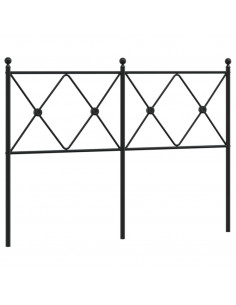 Testiera in Metallo Nero 120 cm 2