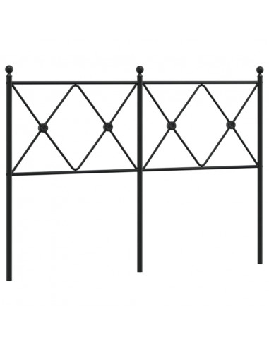 Testiera in Metallo Nero 120 cm