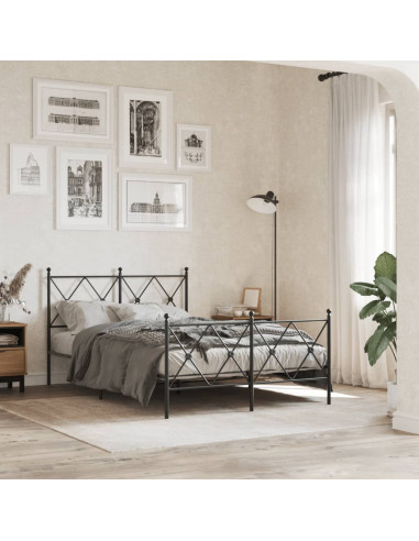 Testiera in Metallo Nero 120 cm