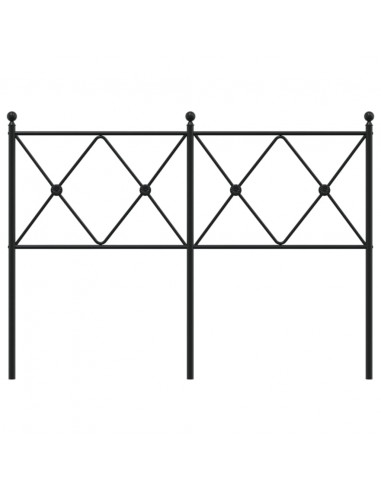Testiera in Metallo Nero 120 cm