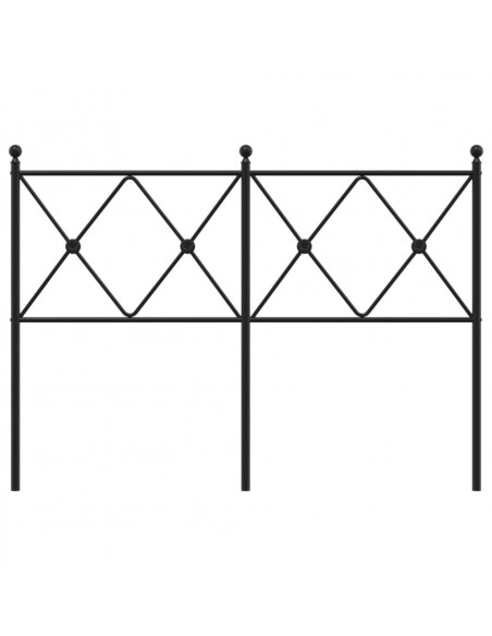 Testiera in Metallo Nero 120 cm