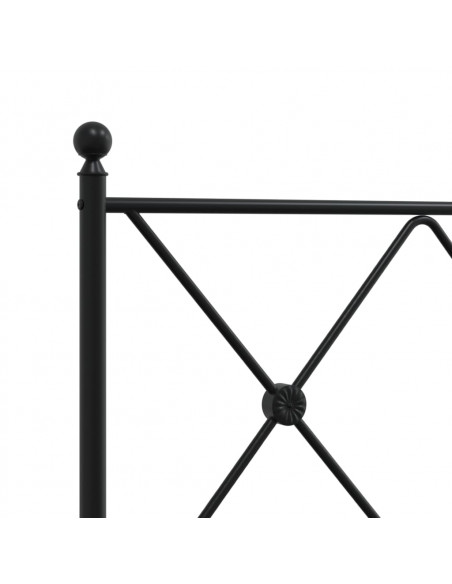 Testiera in Metallo Nero 120 cm