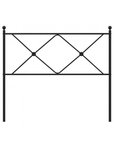 Testiera in Metallo Nero 100 cm