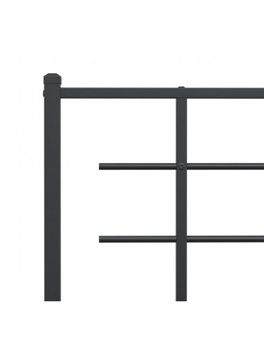 Testiera in Metallo Nero 200 cm