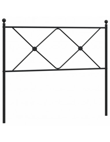 Testiera in Metallo Nero 107 cm