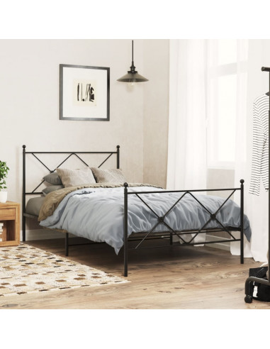 Testiera in Metallo Nero 107 cm