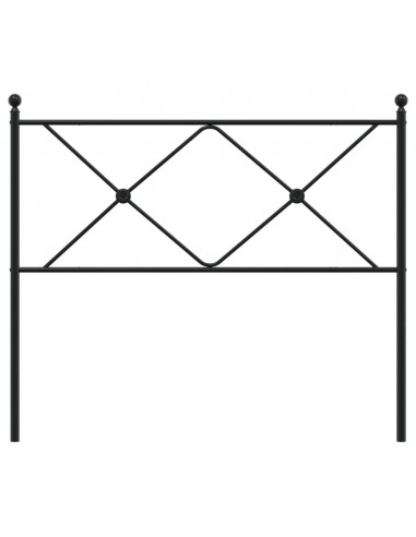 Testiera in Metallo Nero 107 cm