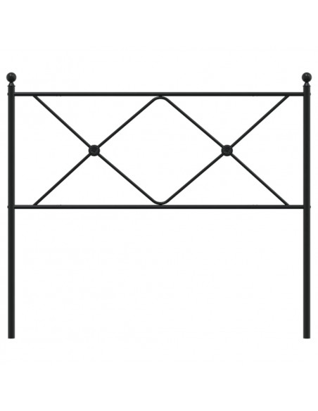 Testiera in Metallo Nero 107 cm