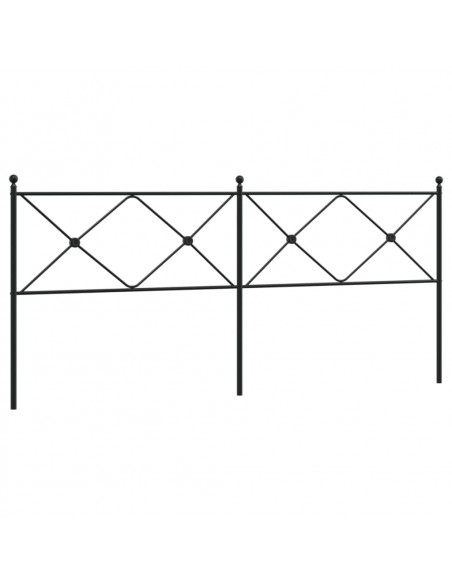 Testiera in Metallo Nero 193 cm