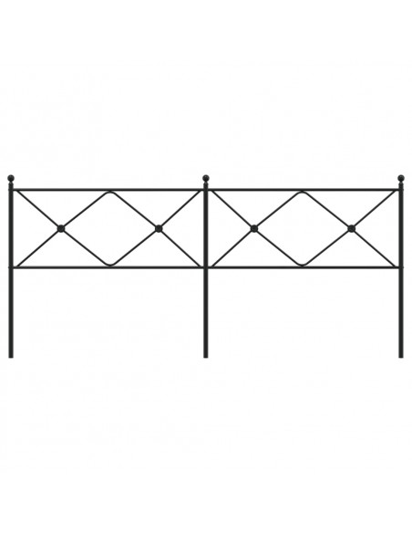 Testiera in Metallo Nero 193 cm