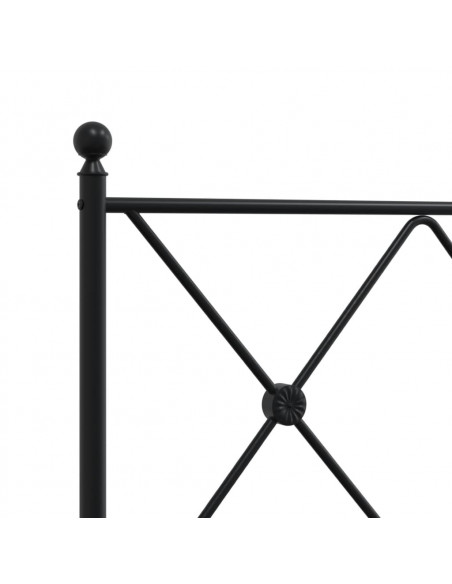 Testiera in Metallo Nero 193 cm