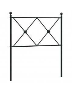 Testiera in Metallo Nero 80 cm 2