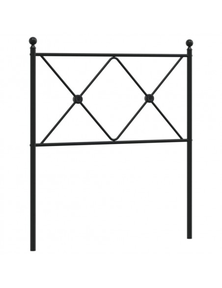 Testiera in Metallo Nero 80 cm