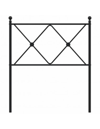 Testiera in Metallo Nero 80 cm