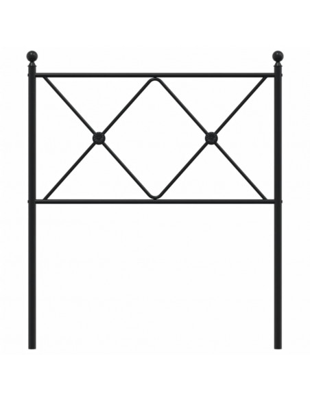 Testiera in Metallo Nero 80 cm