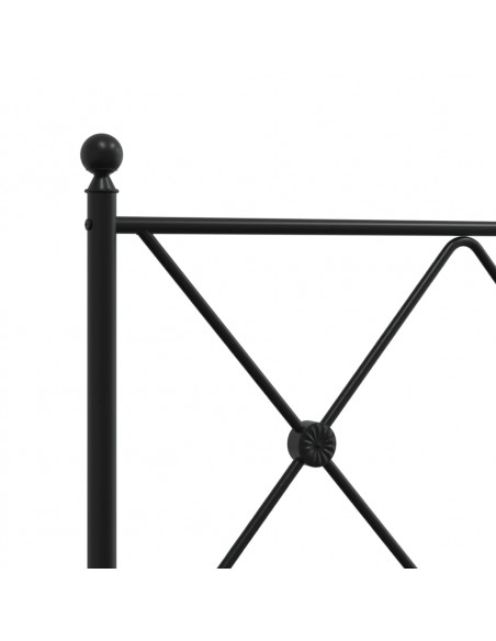 Testiera in Metallo Nero 80 cm