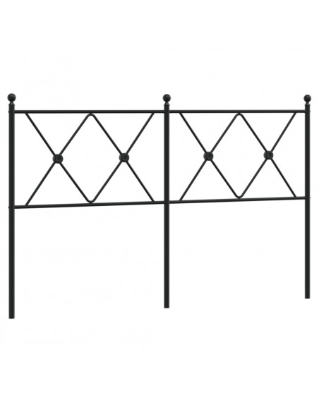 Testiera in Metallo Nero 137 cm