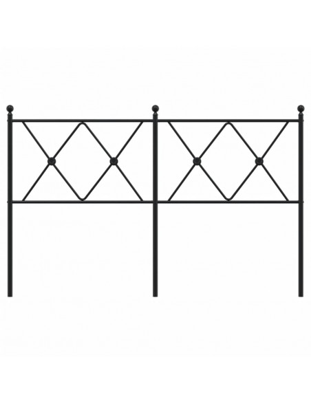 Testiera in Metallo Nero 137 cm