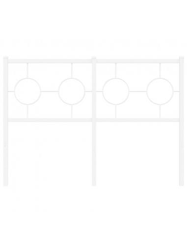 Testiera in Metallo Bianco 120 cm