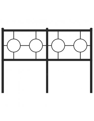 Testiera in Metallo Nero 120 cm