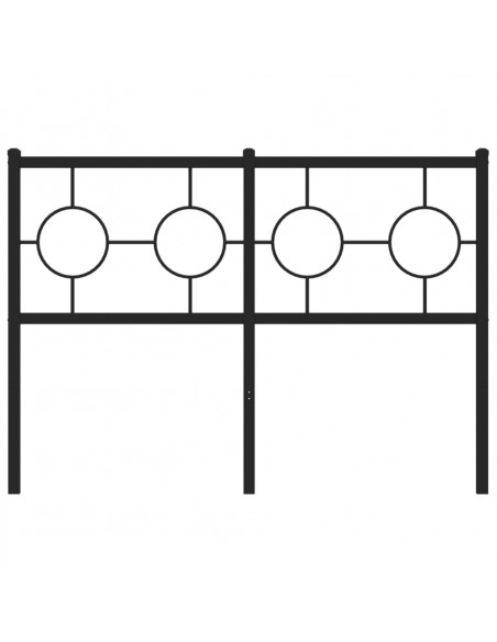Testiera in Metallo Nero 120 cm