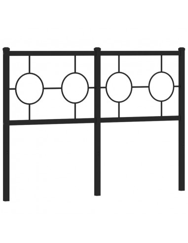 Testiera in Metallo Nero 120 cm