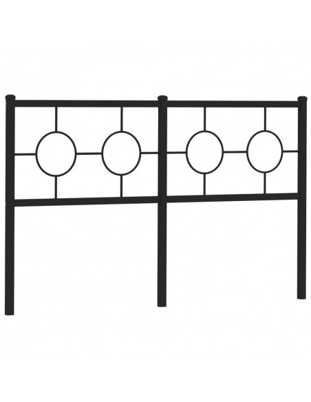 Testiera in Metallo Nero 150 cm