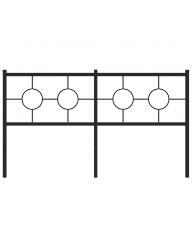 Testiera in Metallo Nero 150 cm