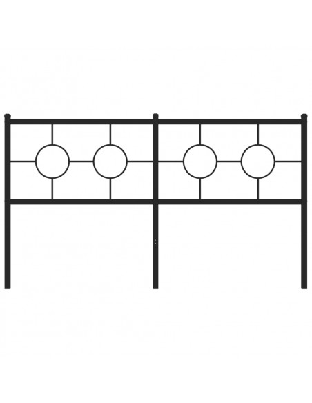 Testiera in Metallo Nero 150 cm