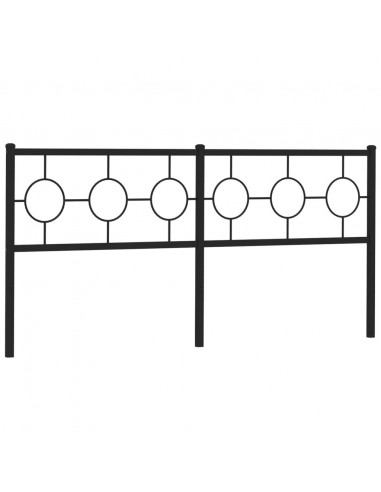 Testiera in Metallo Nero 180 cm