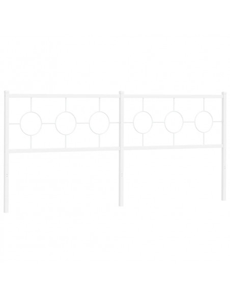 Testiera in Metallo Bianco 193 cm