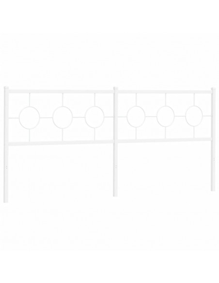 Testiera in Metallo Bianco 193 cm
