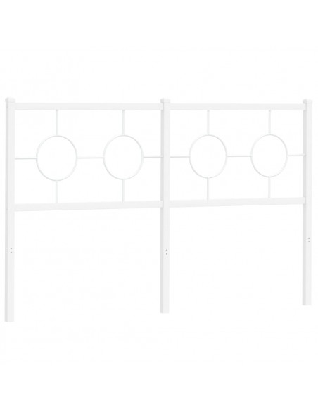 Testiera in Metallo Bianco 135 cm