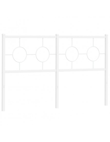 Testiera in Metallo Bianco 135 cm