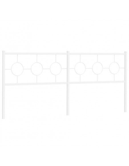 Testiera in Metallo Bianco 200 cm
