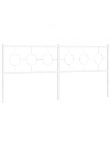 Testiera in Metallo Bianco 200 cm