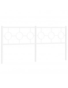 Testiera in Metallo Bianco 180 cm 2