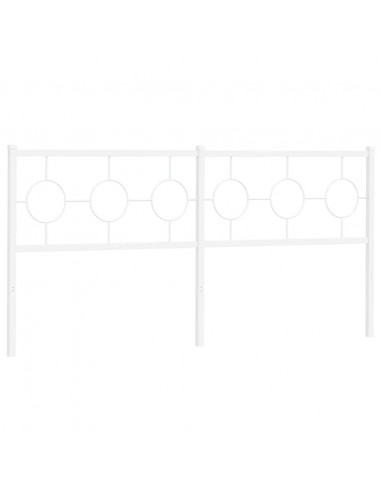 Testiera in Metallo Bianco 180 cm