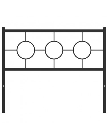 Testiera in Metallo Nero 107 cm