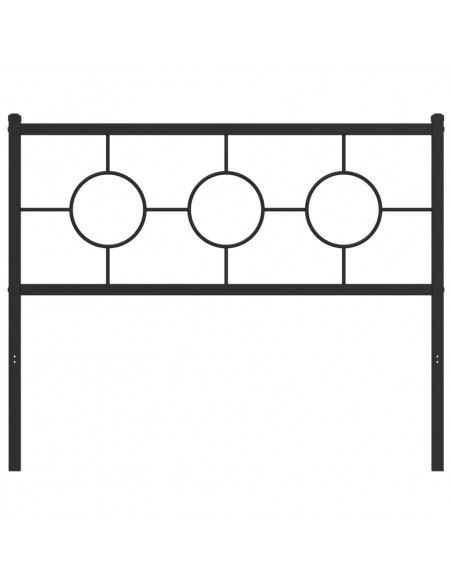 Testiera in Metallo Nero 107 cm