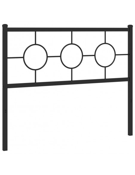 Testiera in Metallo Nero 107 cm