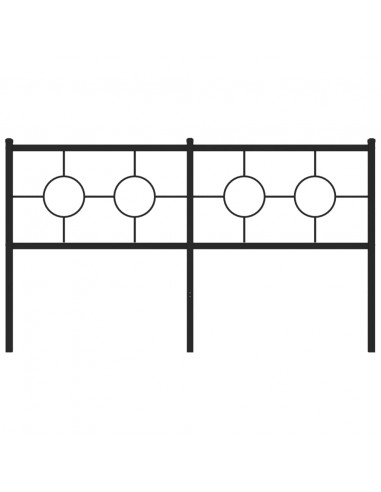 Testiera in Metallo Nero 160 cm