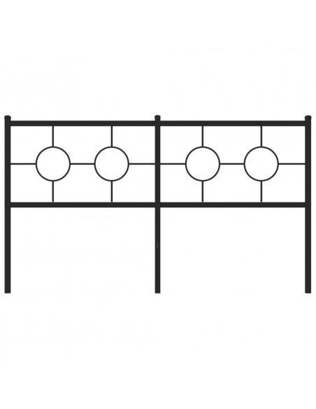 Testiera in Metallo Nero 160 cm