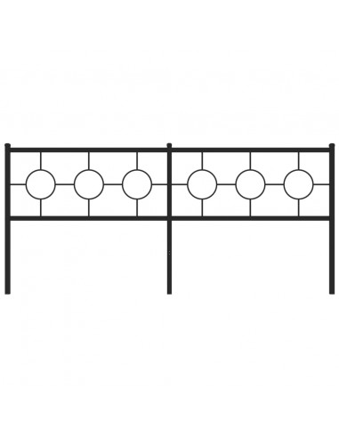 Testiera in Metallo Nero 193 cm