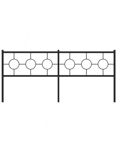 Testiera in Metallo Nero 193 cm