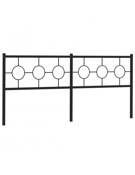 Testiera in Metallo Nero 193 cm