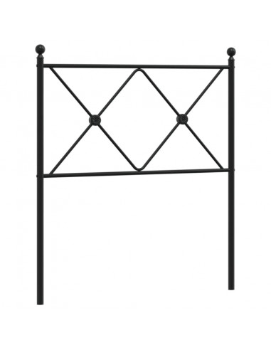 Testiera in Metallo Nero 75 cm