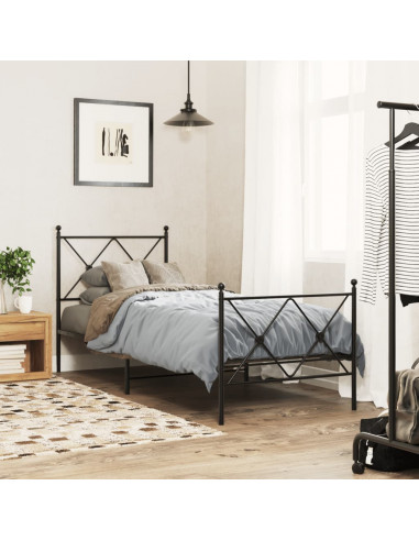 Testiera in Metallo Nero 75 cm