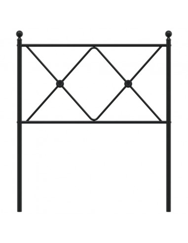 Testiera in Metallo Nero 75 cm