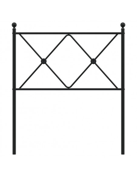 Testiera in Metallo Nero 75 cm